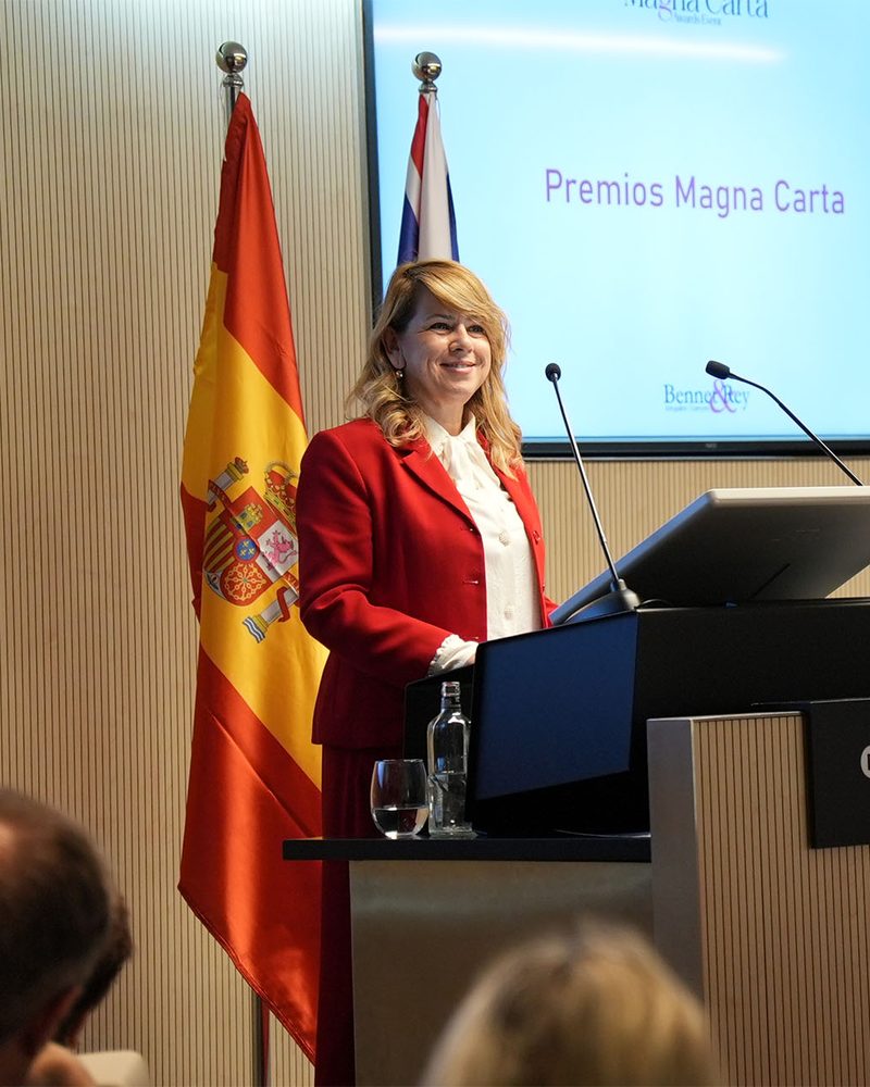 Margaret Hauschild Rey, abogada y socia de Bennet & Rey, durante una ponencia